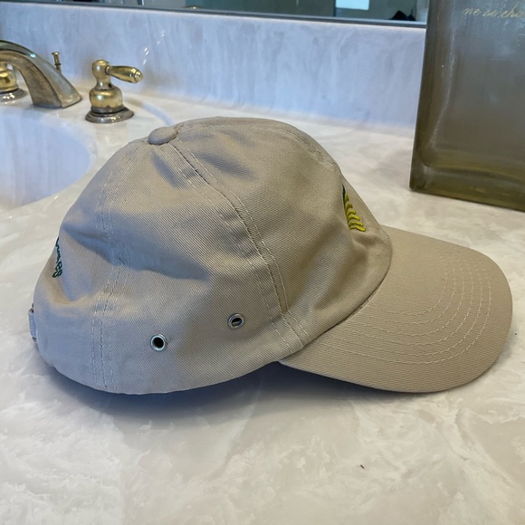 Hat / Cap, NWOT, Tan with Green Wings, Adjustable Size, one of two - Picture 2 of 8